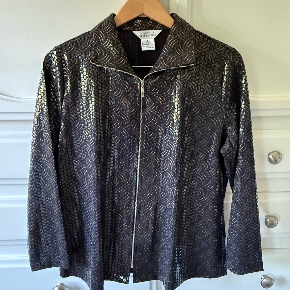 Misook Metallic Black Blazer
